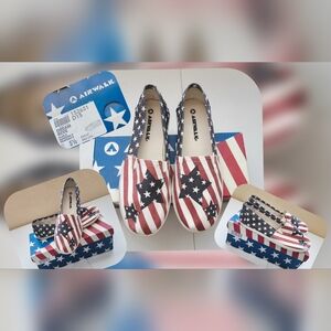 Airwalk Red and White Sneakers Slip-On Style